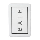 Rustikales Bauernhaus Chic White Black Simple Badematte (Vorderseite Vertikal)