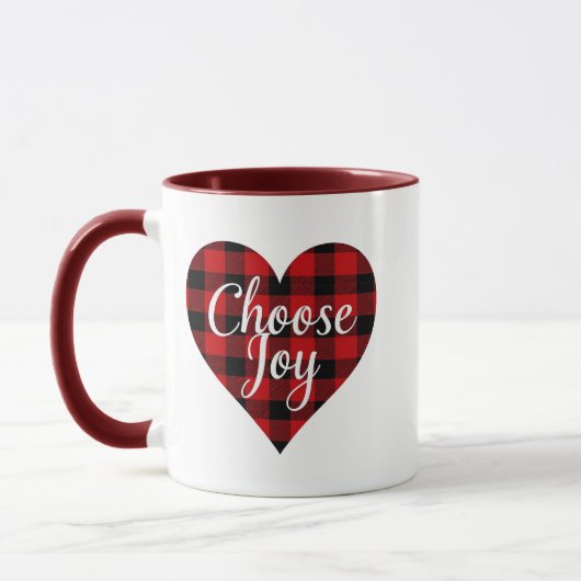Rustikales Bauernhaus "Choose Joy" Tasse (Links)