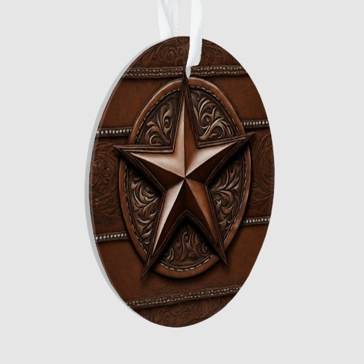 Rustikales Bauernhaus Cowboy Western Country Star Ornament (Vorderseite)