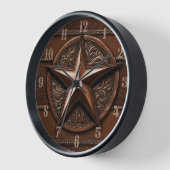 Rustikales Bauernhaus Cowboy Western Country Texas Uhr (Winkel)