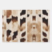 Rustikales Bauernhaus Cowboy Western Landkuh Print Geschenkpapier Set (Vorderseite 2)