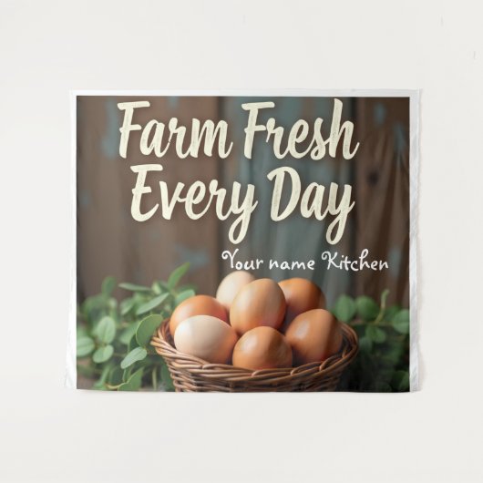 Rustikales Bauernhaus Eizellen Wand an Wand Kunstd Wandteppich (Vorderseite (Horizontal))