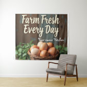 Rustikales Bauernhaus Eizellen Wand an Wand Kunstd Wandteppich (Beispiel (Horizontal))