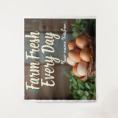 Rustikales Bauernhaus Eizellen Wand an Wand Kunstd Wandteppich (Vorderseite)