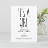 Rustikales Bauernhaus Es ist ein Mädchen-Babydusch Einladung (Stehend Vorderseite)