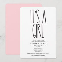 Rustikales Bauernhaus Es ist ein Mädchen-Babydusch