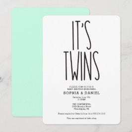 Rustikales Bauernhaus Es ist Twins Baby Dusche ein Einladung