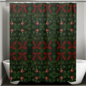 Rustikales Bauernhaus Evergreen Ornament Badezimme Duschvorhang