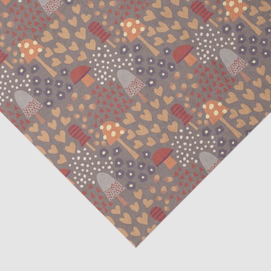 Rustikales Bauernhaus Fall Pilze herbeirufen Dekou Seidenpapier (Detail)