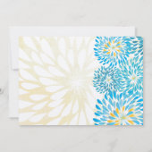 Rustikales Bauernhaus, Floral Chrysanthemum Hochze Einladung (Rückseite)