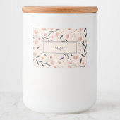 Rustikales Bauernhaus Florals Lebensmitteletikett (Vorderseite)