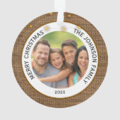 Rustikales Bauernhaus Foto Weihnachten Ornament (Rückseite)