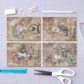 Rustikales Bauernhaus Frühlingshühnerkollektiv Seidenpapier (Handwerk)