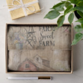 Rustikales Bauernhaus Frühlingskuh Land & Stalldes Seidenpapier (Geschenk)