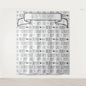 Rustikales Bauernhaus Geburtstagsparty Backbanner Wandteppich (Vorderseite)