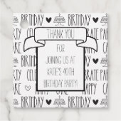 Rustikales Bauernhaus Geburtstagsparty Danke Geschenkanhänger (Vorderseite)