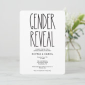 Rustikales Bauernhaus Gender Reveal Baby Dusche ei Einladung (Stehend Vorderseite)