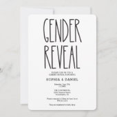 Rustikales Bauernhaus Gender Reveal Baby Dusche ei Einladung (Vorderseite)