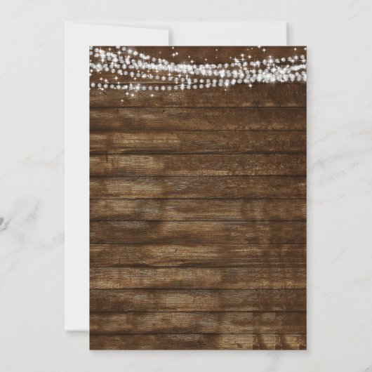 Rustikales Bauernhaus Gipskraut Jar Wedding Einladung (Rückseite)