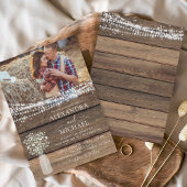 Rustikales Bauernhaus Gipskraut Jar Wedding Einladung