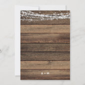 Rustikales Bauernhaus Gipskraut Jar Wedding Einladung (Rückseite)