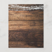 Rustikales Bauernhaus Gipskraut Jar Wedding Flyer (Hinten)