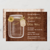 Rustikales Bauernhaus Glas Bridal Dusche Einladung (Vorne/Hinten)