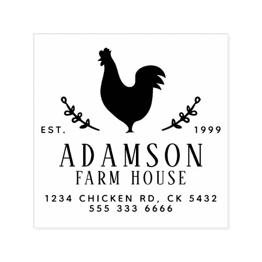 Rustikales Bauernhaus Hen Egg Carton Permastempel (Design)