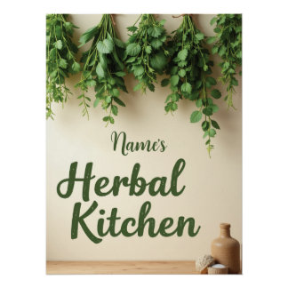 Rustikales Bauernhaus Herbal Küche Wand an Wand Poster