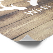 Rustikales Bauernhaus Hirsche Antlers Be Our Guest Poster (Ecke)