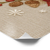 Rustikales Bauernhaus Hochland Kuh mit Weihnachtsm Poster (Ecke)