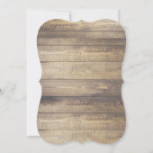 Rustikales Bauernhaus Holz Black Laurels Brautpart Einladung (Rückseite)