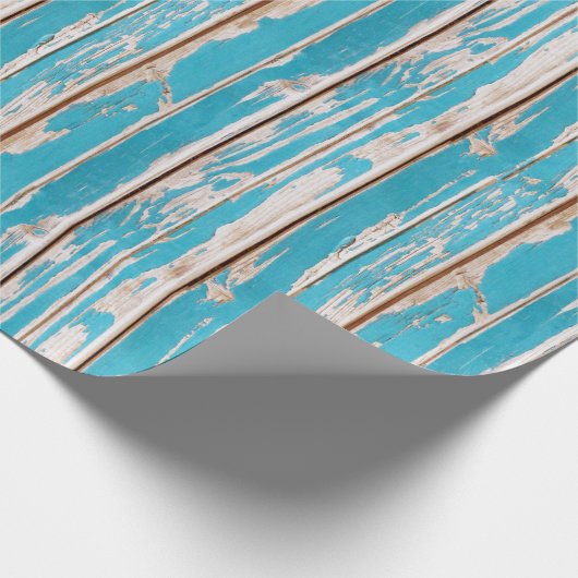 Rustikales Bauernhaus Holz  Geschenkpapier (Ecke)