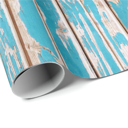 Rustikales Bauernhaus Holz Geschenkpapier (Rolleneckpunkt)