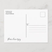 Rustikales Bauernhaus Holz & Sterne Weihnachtskart Einladungspostkarte (Rückseite)