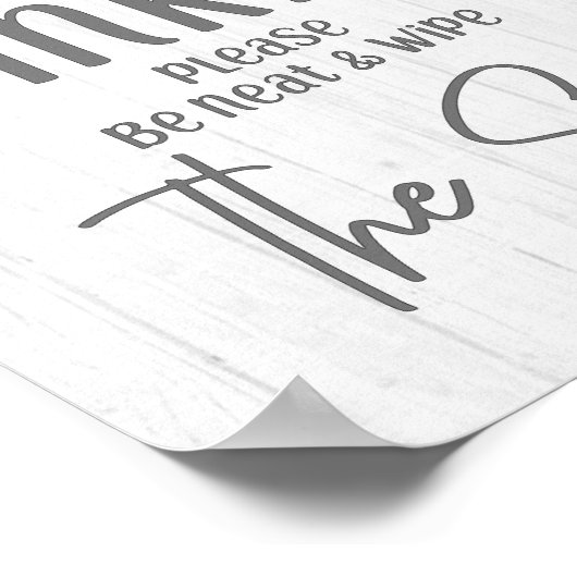 Rustikales Bauernhaus Holz, wenn Sie Badezimmer sp Poster (Ecke)