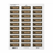 Rustikales Bauernhaus Kariert Woods Rücksendeadres (Vorne)