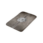 Rustikales Bauernhaus-karierte Blume Badematte (Schrägansicht)