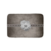 Rustikales Bauernhaus-karierte Blume Badematte (Vorderseite)