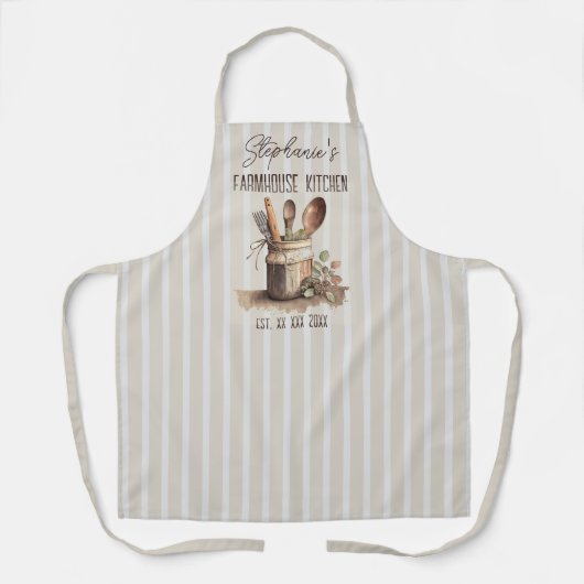 Rustikales Bauernhaus Küche Geschirr Schürze (Vorderseite)