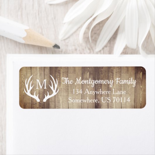 Rustikales Bauernhaus Land Hirsche Antler Holzplan (Insitu)