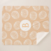 Rustikales Bauernhaus Land Weiße Pumpkins | Monogr Sherpadecke (Vorderseite (Horizontal))