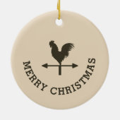 Rustikales Bauernhaus Landweihnacht Keramik Ornament (Hinten)