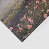 Rustikales Bauernhaus mit blumengeschmücktem Baum Seidenpapier (Ausschnitt)