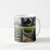 Rustikales Bauernhaus mit Cornfield Ai Art Kaffeetasse (VorderseiteRechts)