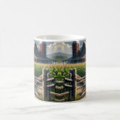 Rustikales Bauernhaus mit Cornfield Ai Art Kaffeetasse (Mittel)