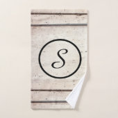 Rustikales Bauernhaus-Monogramm-Tuch-Set Badhandtuch Set (Handtuch)