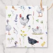 Rustikales Bauernhaus Mutter Gänse | Baby Dusche G Geschenkanhänger (Rückseite)