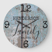 Rustikales Bauernhaus Not leidende Imitate Name Ho Große Wanduhr (Vorderseite)