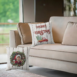 Rustikales Bauernhaus Not leidender Holzroter LKW Kissen